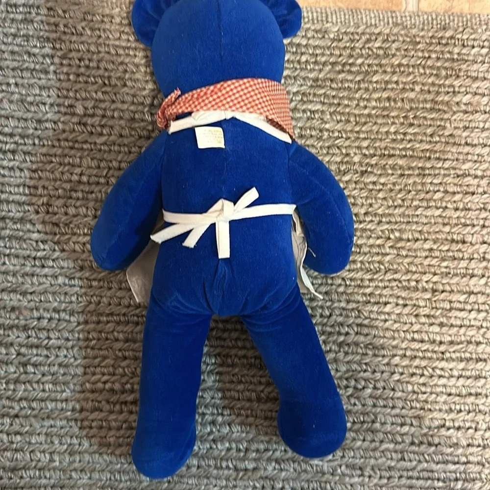 1984 VTG RARE Aunt Jemima Breakfast Bear Blue Plush Collectible Stuff Animal - Picture 3 of 6